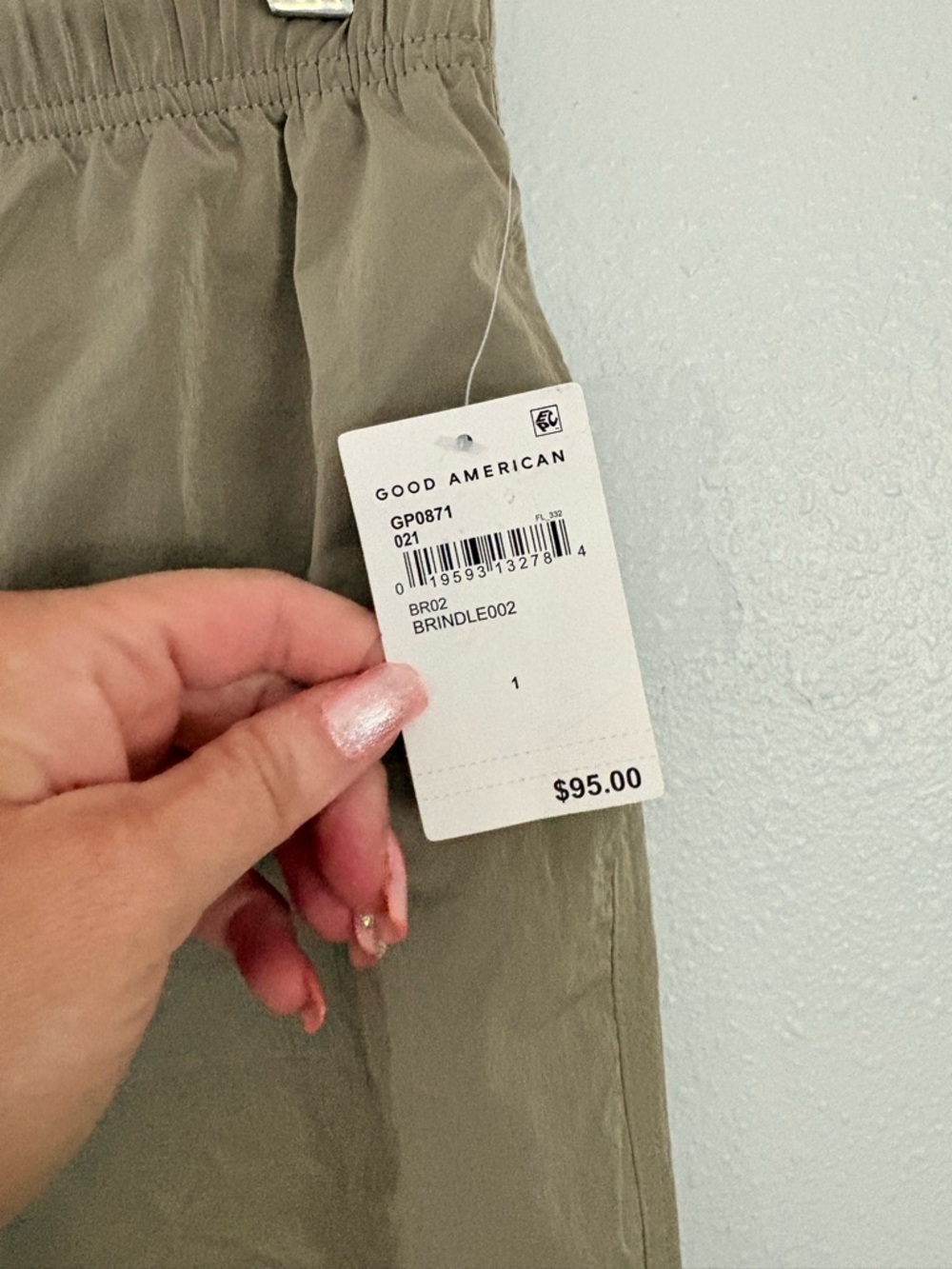 Good American Olive-Taupe Cargo Jogger Pants - Picture 3 of 4